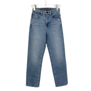 Alexander Wang Womens High-Waisted Straight-Leg Denim Jeans Light Wash